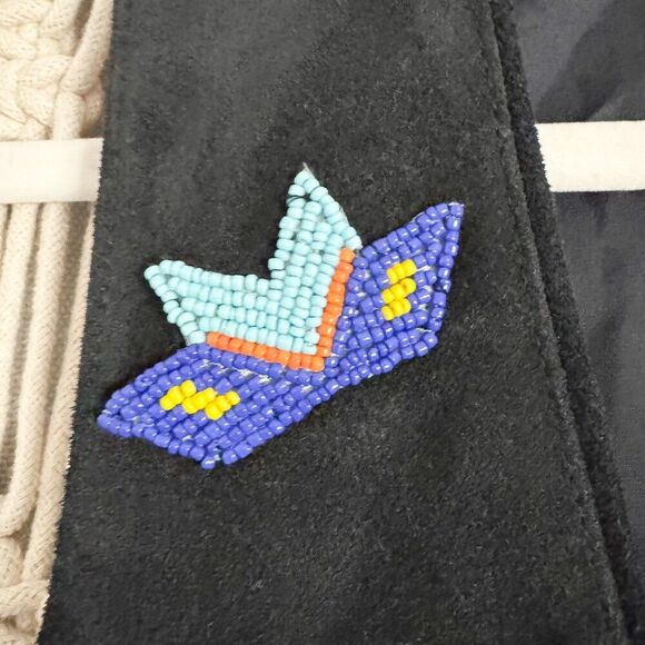 Vintage 1993 Gammon Shire Suede Beaded Vest – Boho Western Statement - Picture 3 of 6